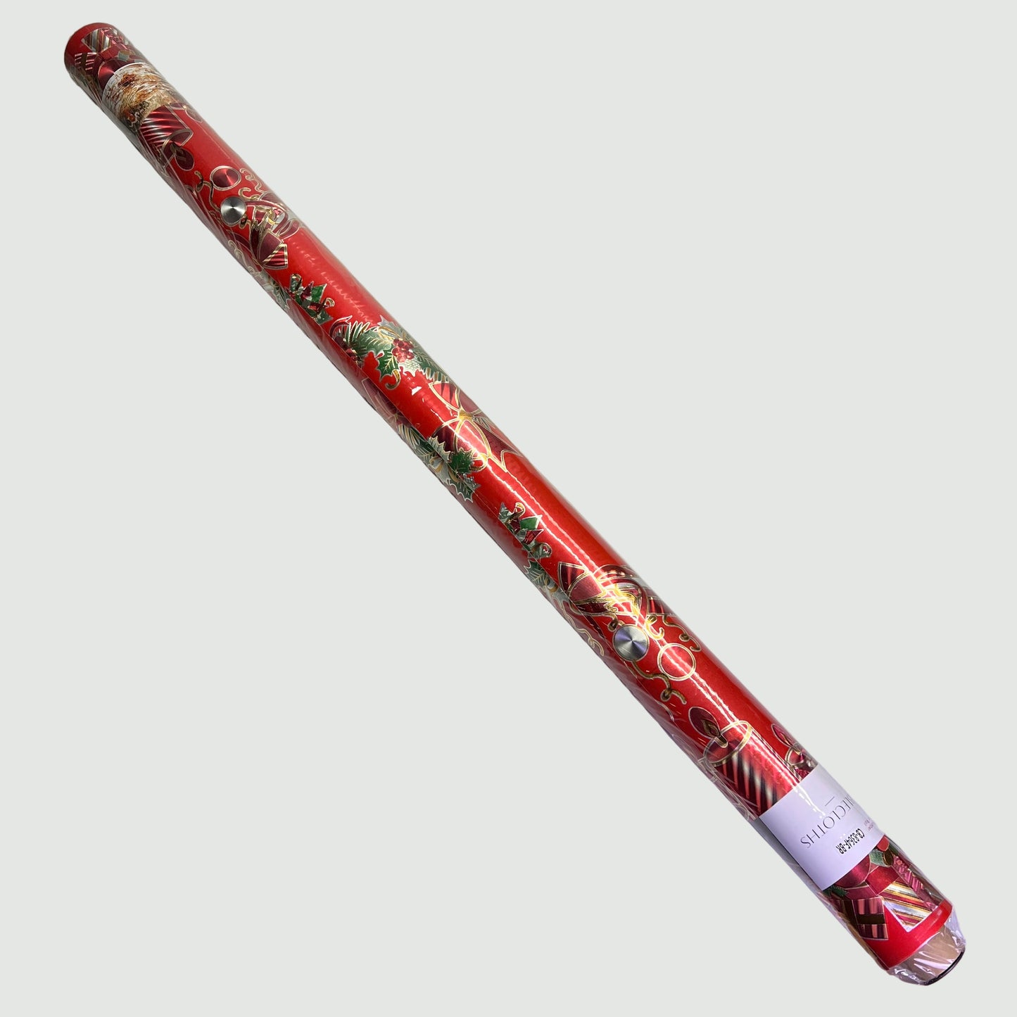 Christmas Shimmery Poinsettia, Candle & Bows Vinyl Table Cloth 54"x60' Red/Green