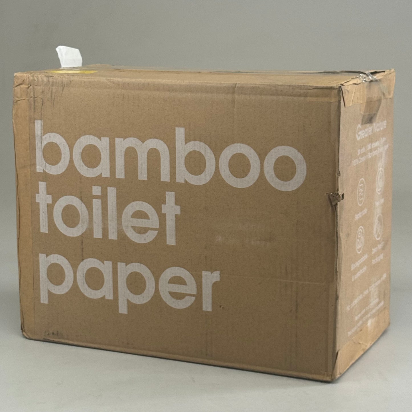 GREAT NATURE (24 Pack) 100% Bamboo Core-less Toilet Paper 3Ply, 380 Sheets Per Roll Green/White