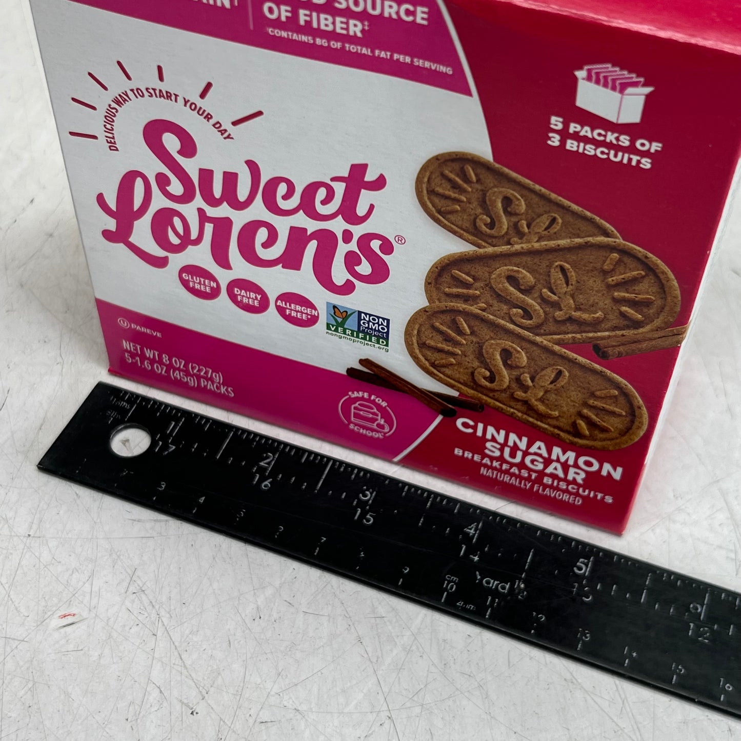 SWEET LOREN'S (2 PACK of 5) Cinnamon Sugar Breakfast Biscuits 1.6 oz BB 12/26
