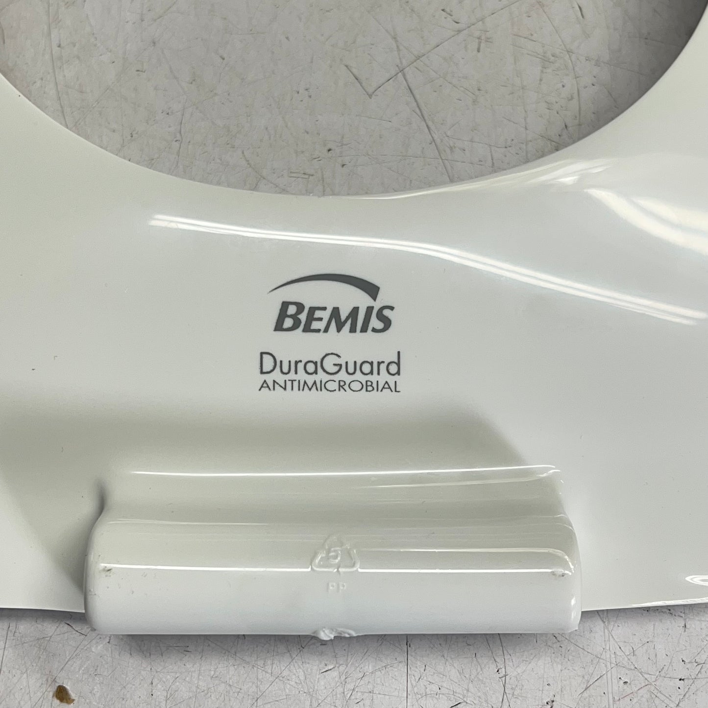 BEMIS Medic-Aid Elongated Toilet Seat Heavy Duty Plastic 2"Lift White 2P892A 000