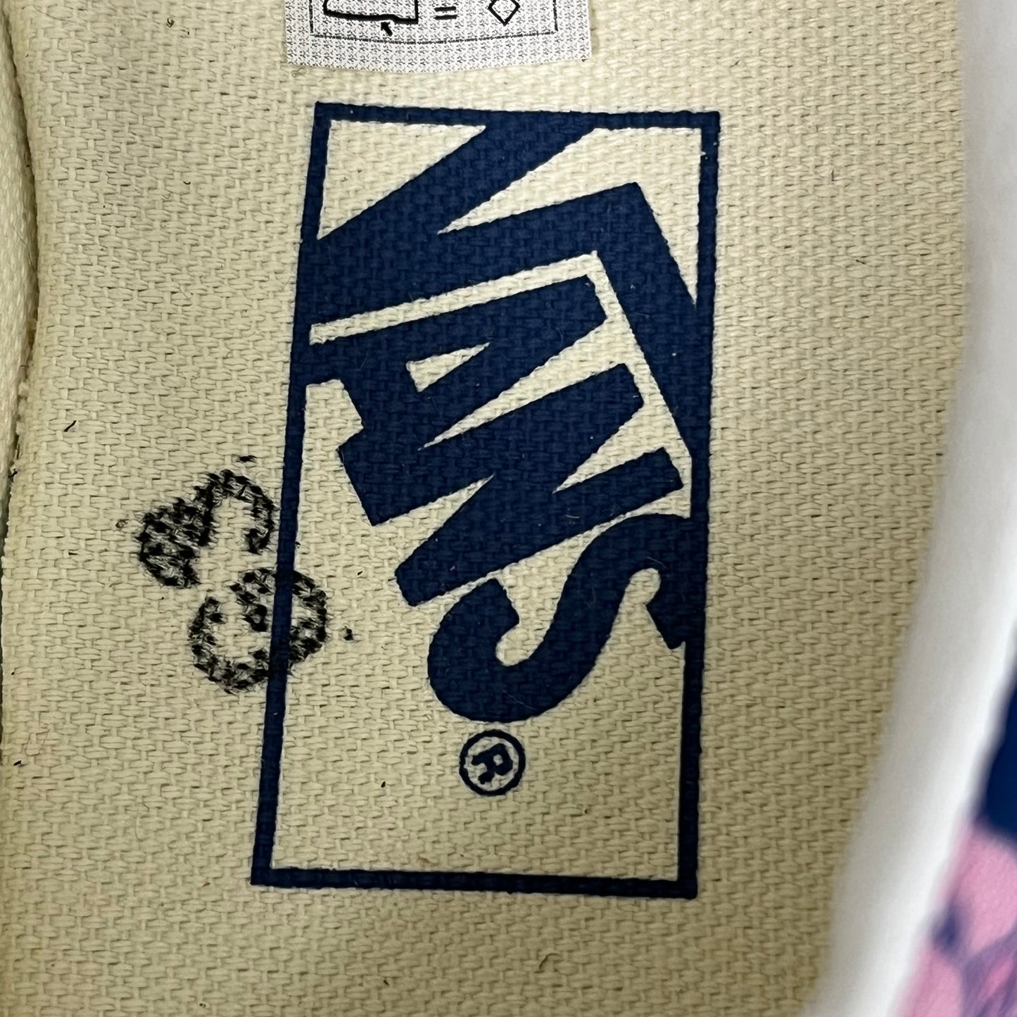 VANS Era Canvas Sneakers Women's Sz 5.0 Men's Sz 3.5 Blue & Pink Retro Floral