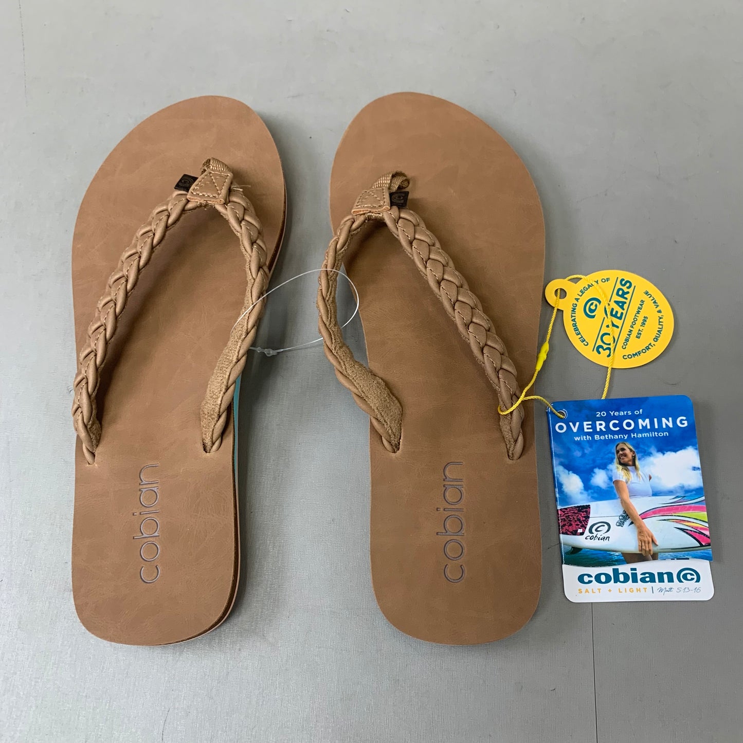 COBIAN Braided Pacifica Sandals Women's SZ 9, EU 41 TAN BBP23-230-9