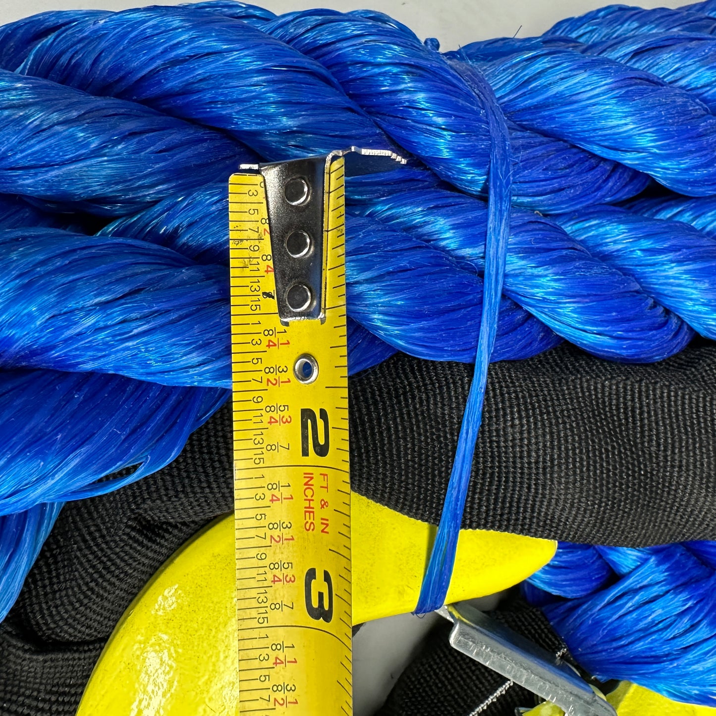 CUSTOM ROPES Tow Rope 3/4 Ton Truck/Small Tractors 37,500 lb Capacity Blue T035.5