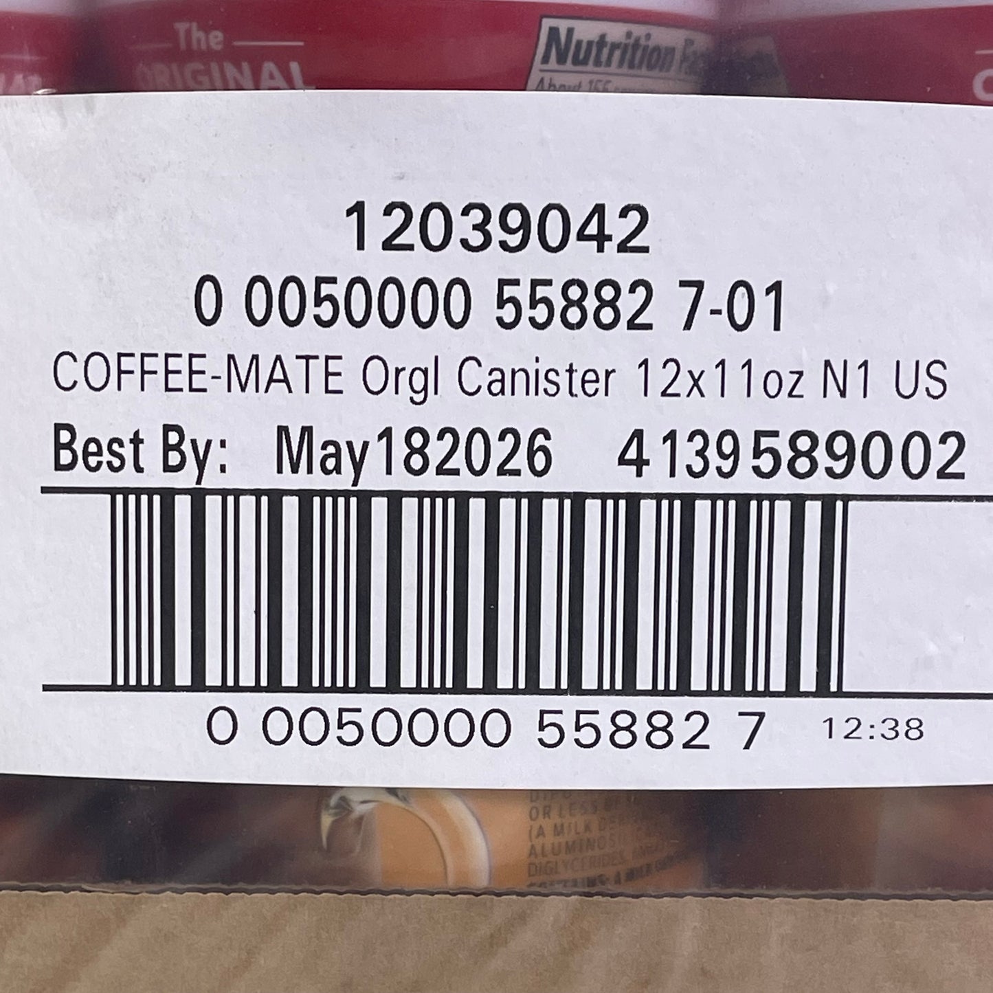 NESTLE (12 PACK) Coffee Mate Original Powder Creamer 11 oz NES55882 BB 05/26