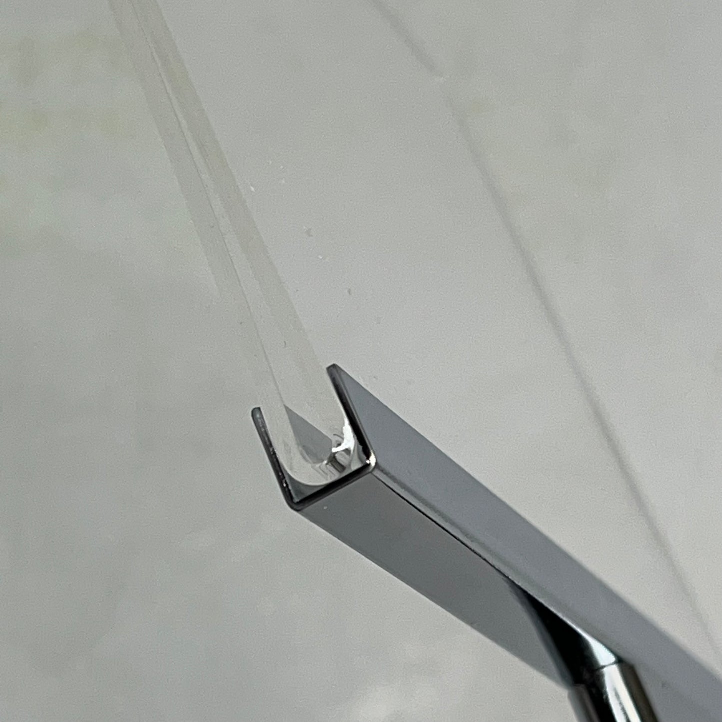 (10 PACK) Acrylic Merchandise Sign Holder W/ Rack Clamp 7" x 5.5" Chrome/Clear