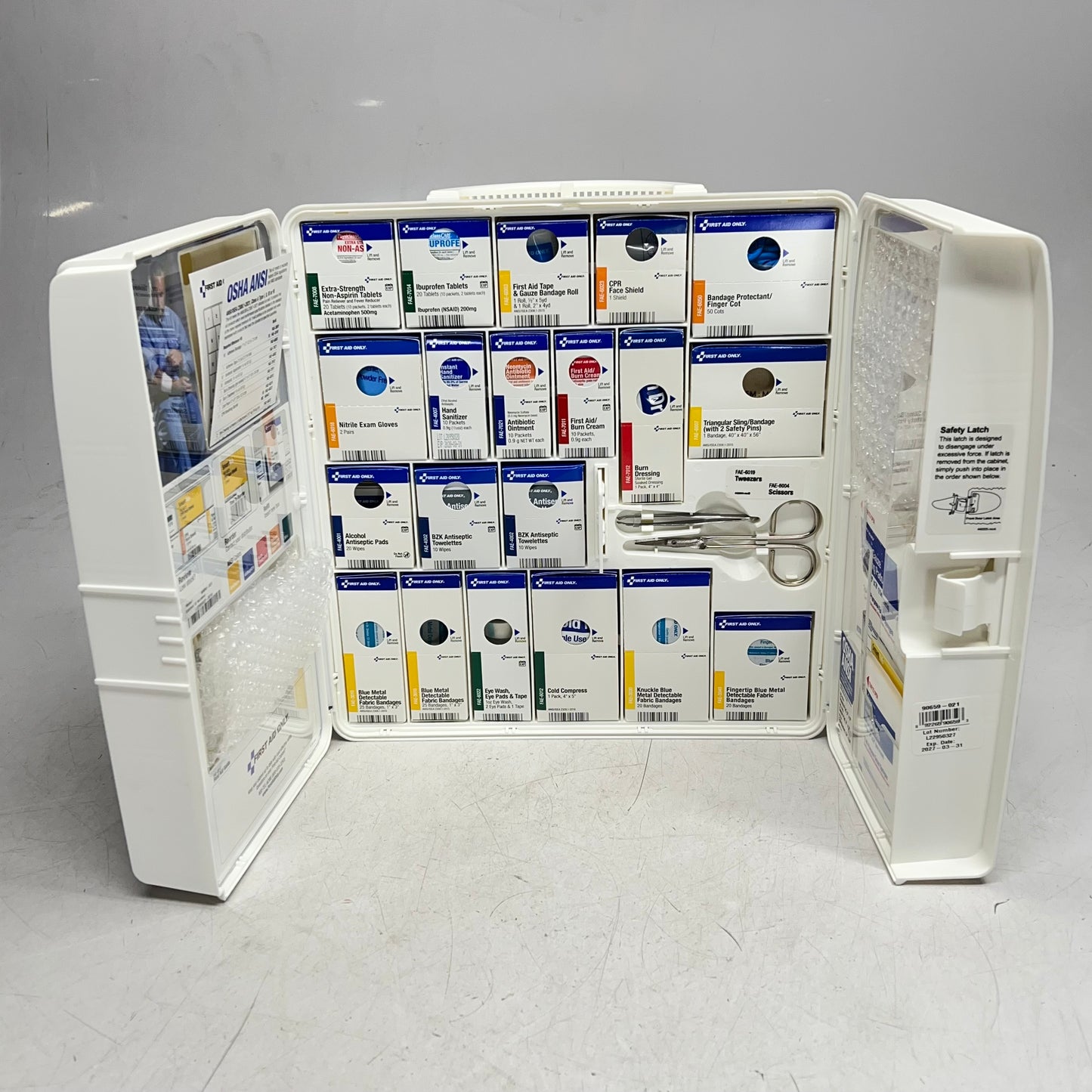FC SAFETY First Aid Cabinet Smart Compliance Food & Meds 90659-021 BB 03/27