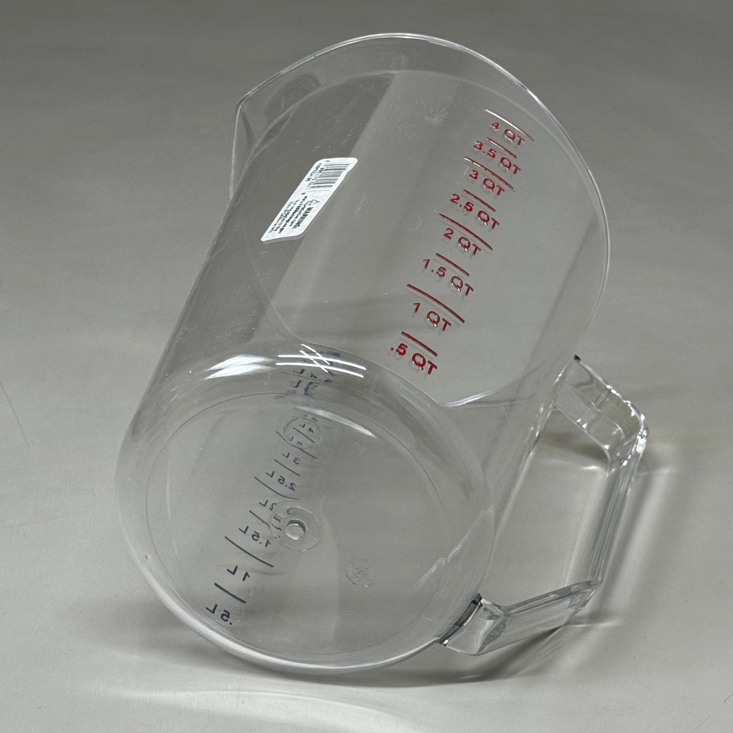 CAMBRO Camwear Measuring Cup Clear Polycarbonate 4 Qt 400MCCW135