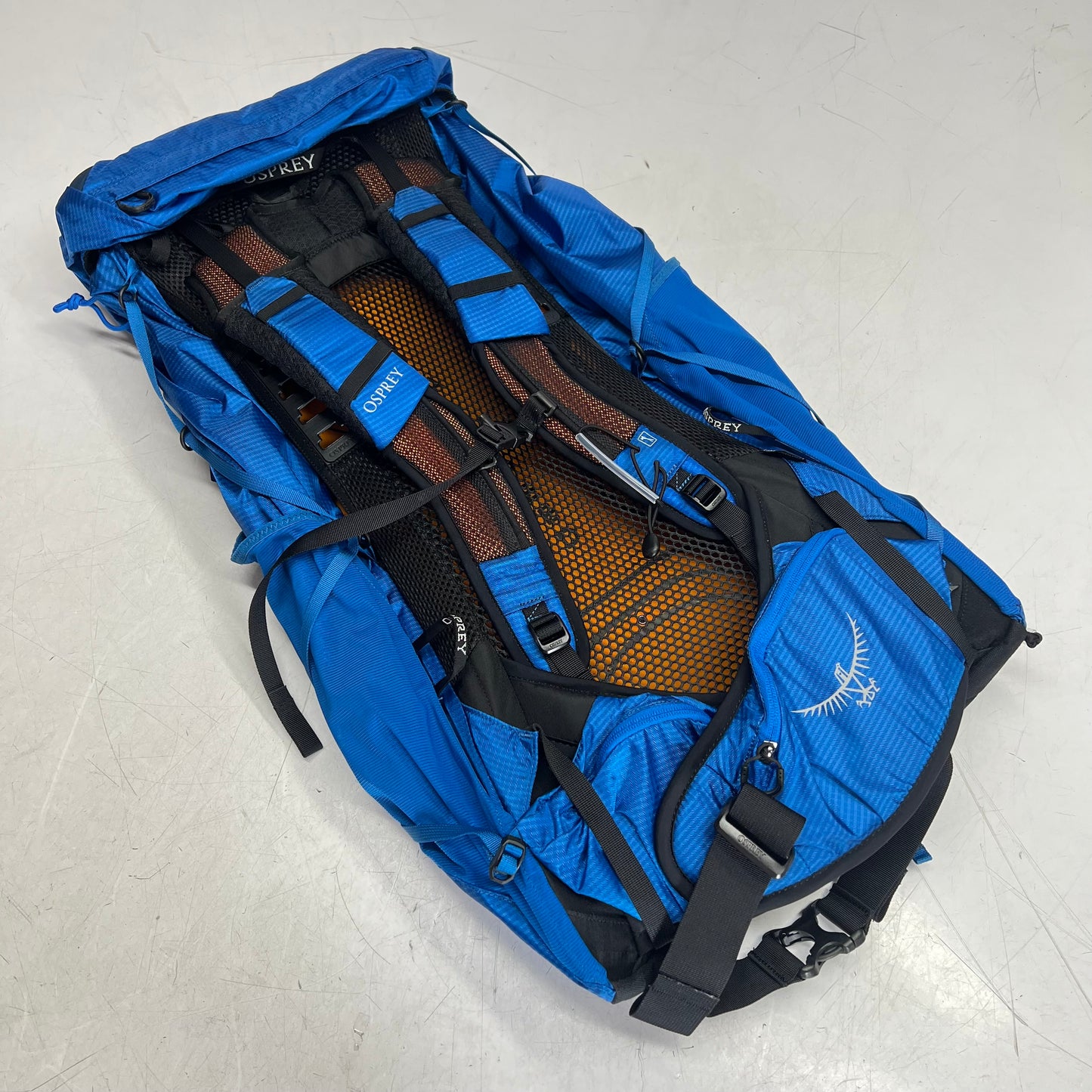 OSPREY Exos 58 Backpack Comfort Pack Men's Sz L/XL 61L Blue Ribbon 10004021