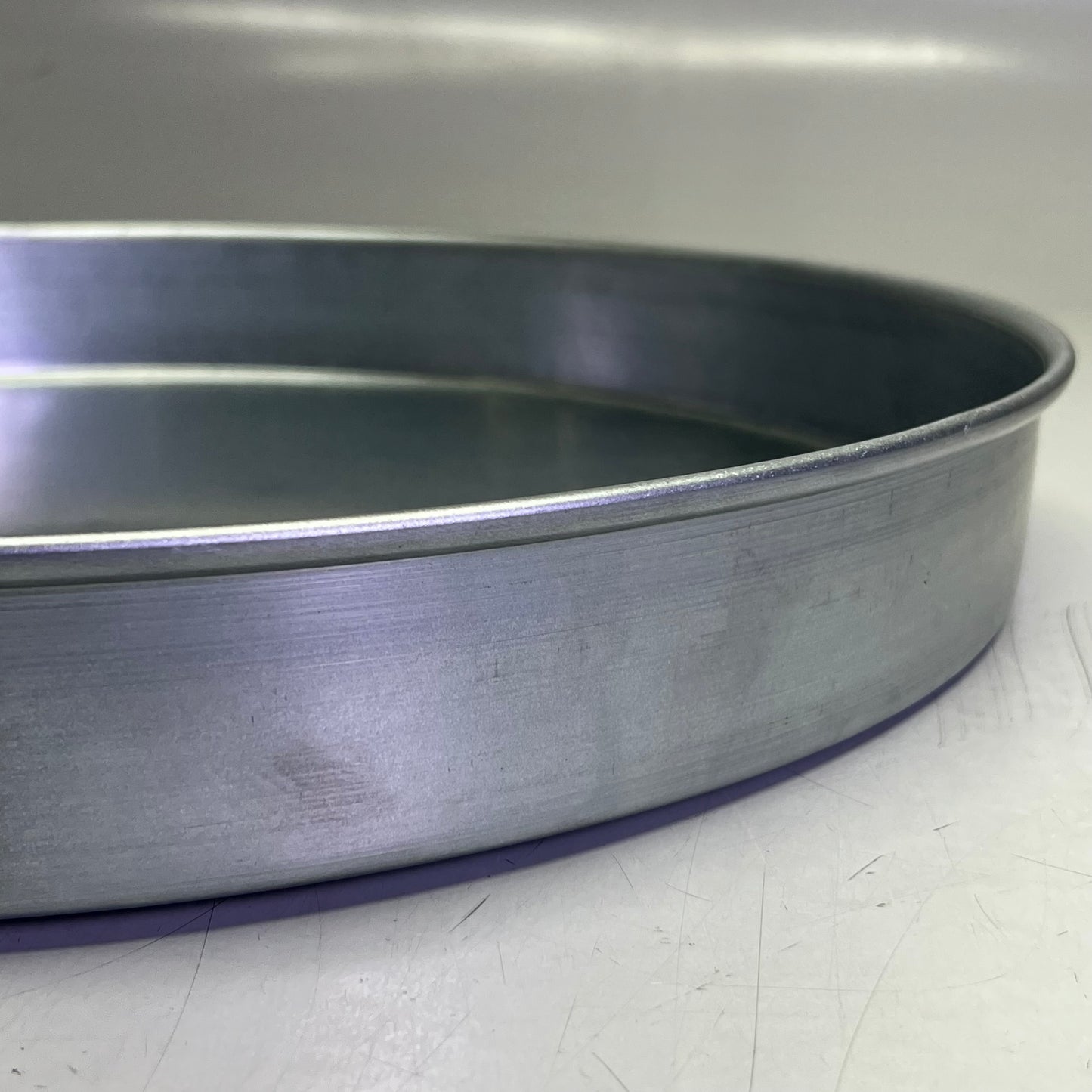 Metal Cake & Bread Pans, Round Sz 20"D x 2.5"H, Silver