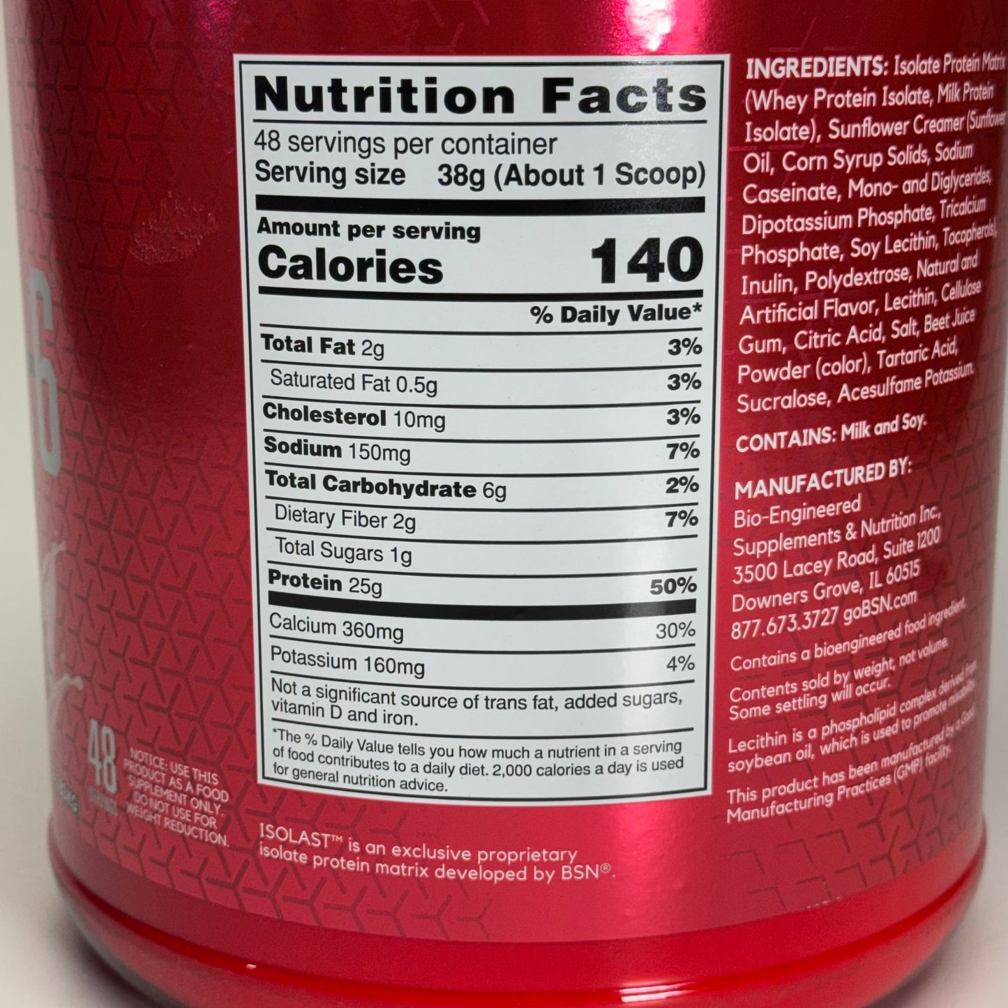 SYNTHA-6 Isolate Protein Powder Strawberry Milkshake 4.02 lb 6062639 BB 08/26