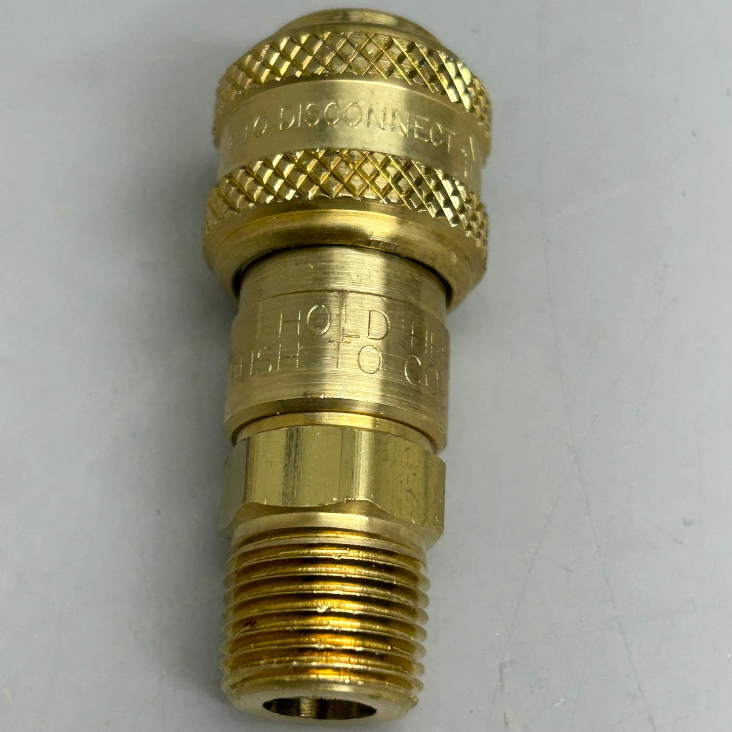 PLASTIC PROCESS EQUIPMENT Push To Connect Air Couplers  3/8-18 Brass B32E