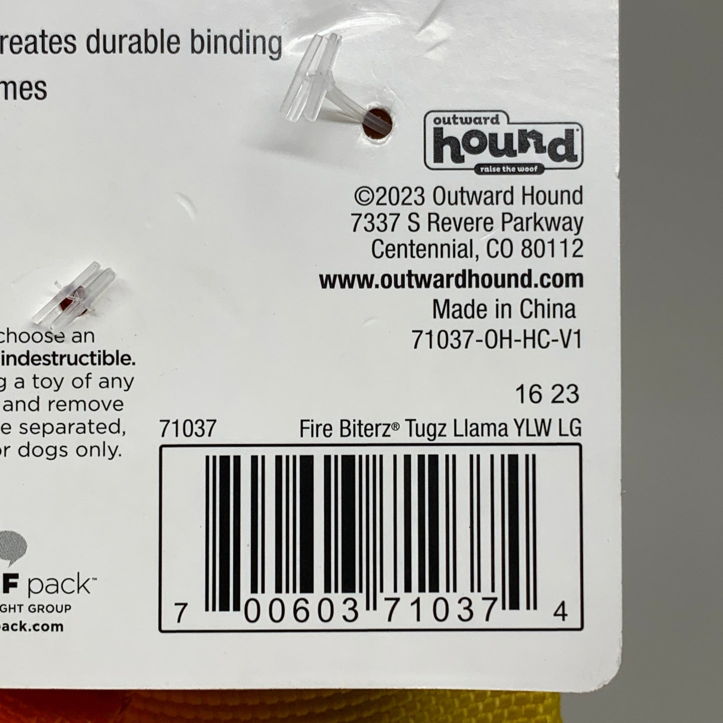 ZA@ OUTWARD HOUND Fire Biterz Tugs for Rough Playing Touch Chewers 71037 C