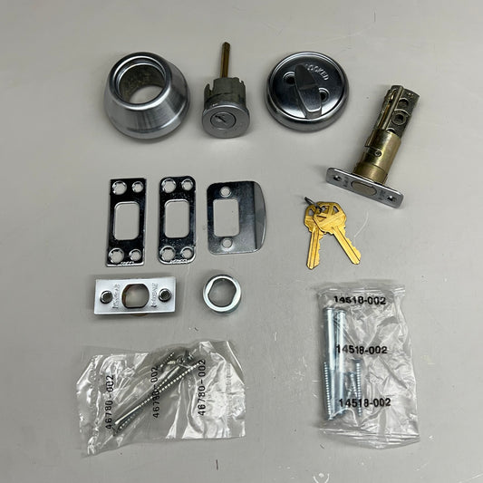 KWIKSET Single Cylinder Deadbolt Lock 780 26D Satin Chrome 97800222