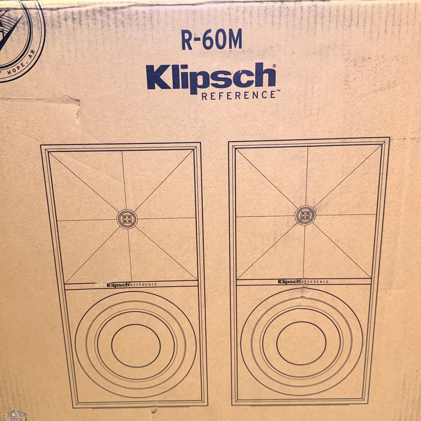 KLIPSCH R-60M Bookshelf Speakers With 6" Woofers Peak 340W Black 1073263