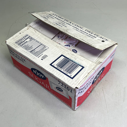 ZA@ ZA@ N'JOY (2000 PACK) Sugar Packets 2.8 G White (Slightly Damaged Box)