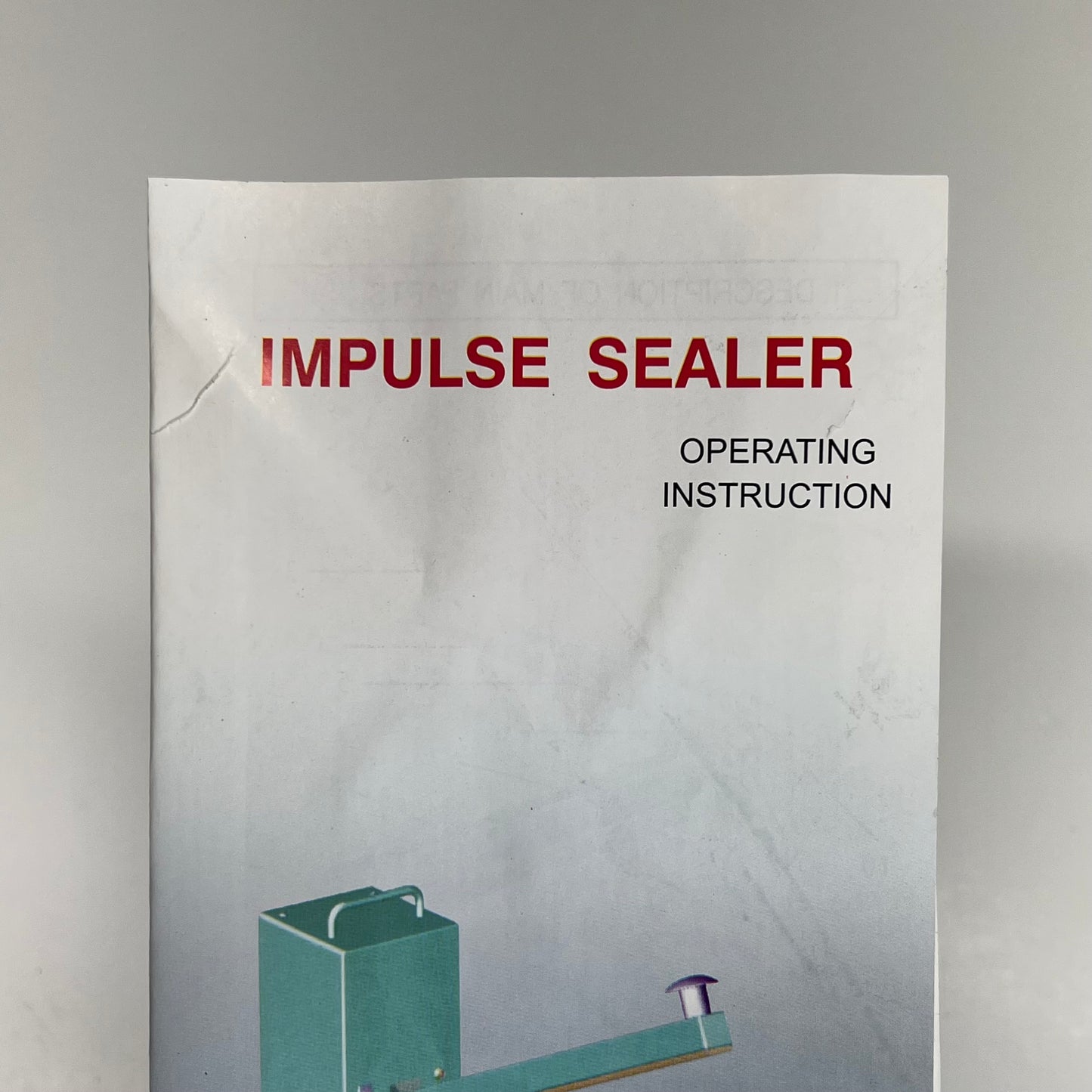 ZA@ Manual Impulse Heat Sealer Efficient Bag Sealing 40" Grey HI-1000 (As-is)