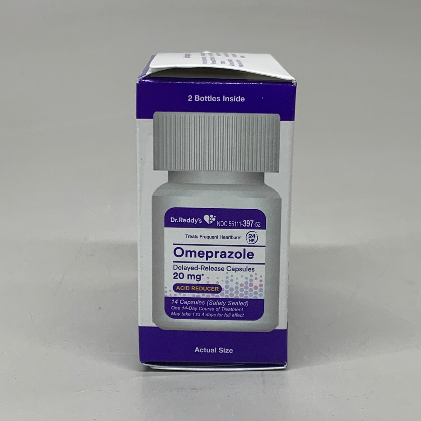 ZA@ DR.REDDY'S 2 BOXES! (4 Bottles) Omeprazole 20 mg Acid Reducer 112 CAPSULES (AS-IS)