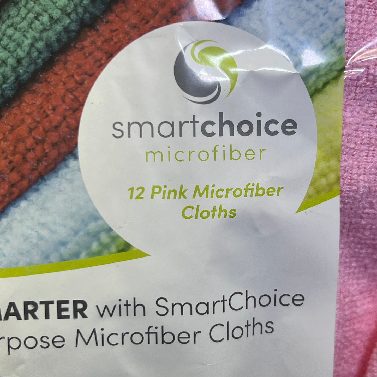 SMARTCHOICE (12 PACK) Microfiber Cloths, Pink M915107P