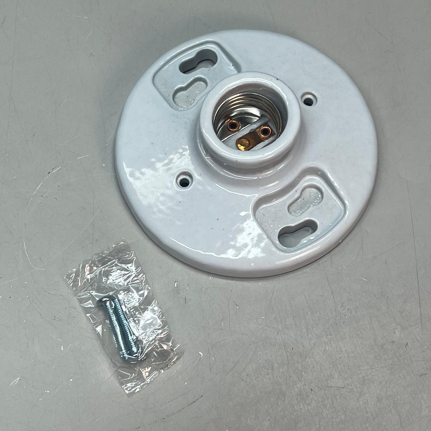 ZA@ EPCO (3 PACK) Energy Solutions Lampholder Porcelain Lamp Holder Medium Base White 16500