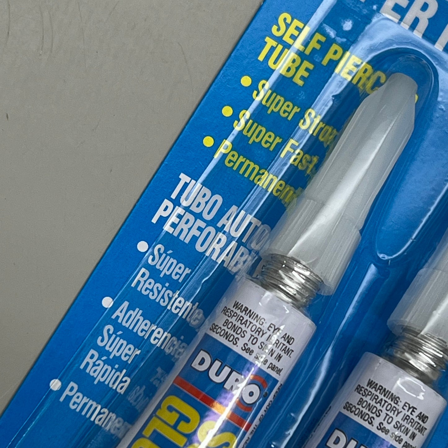 DURO (12 PACK) Super Glue Tube Self Piercing Permanent Clear 2pk .07oz 1347649