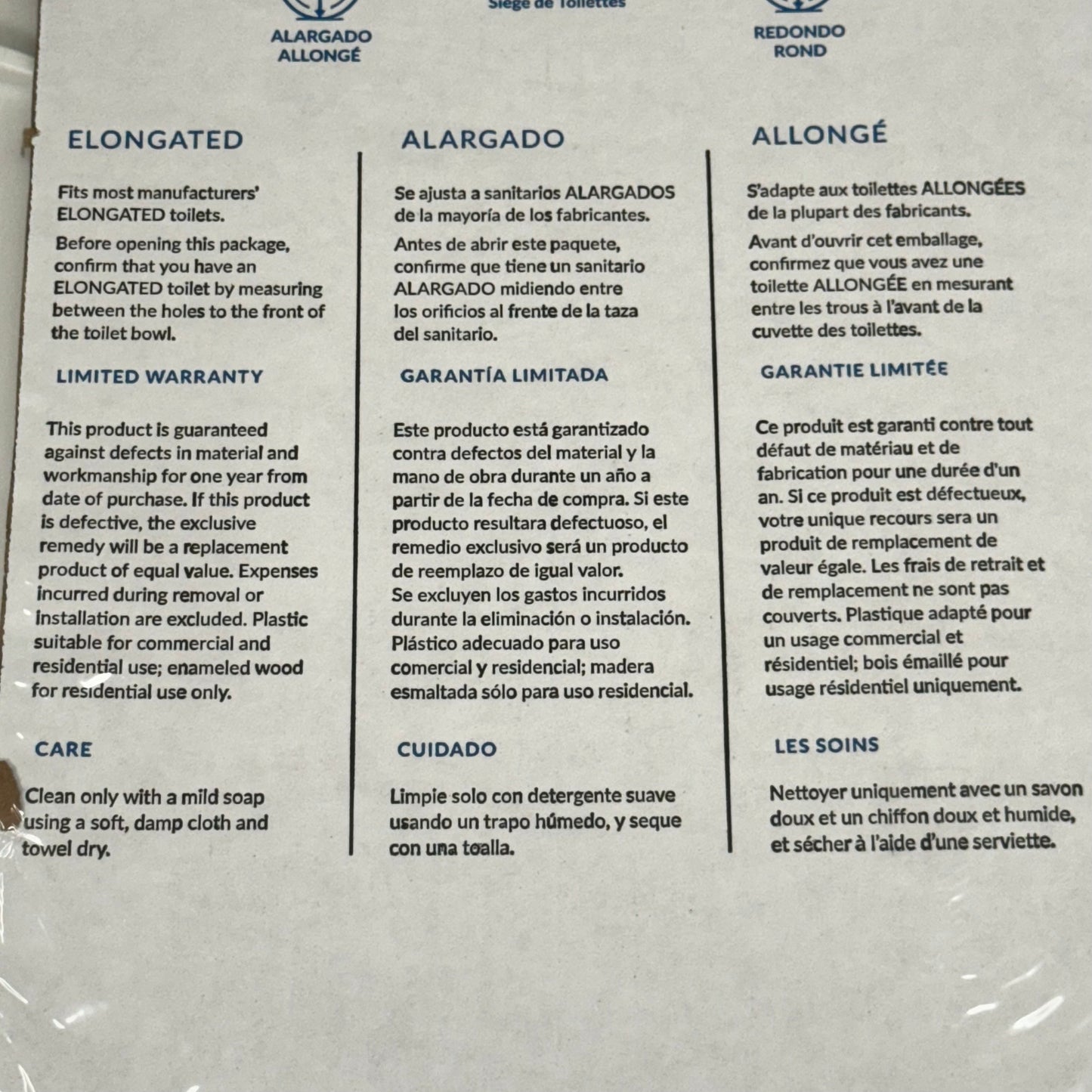 BEMIS Mayfair Slow Close Toilet Seat & Lid Elongated Shape White 147SLOW 000