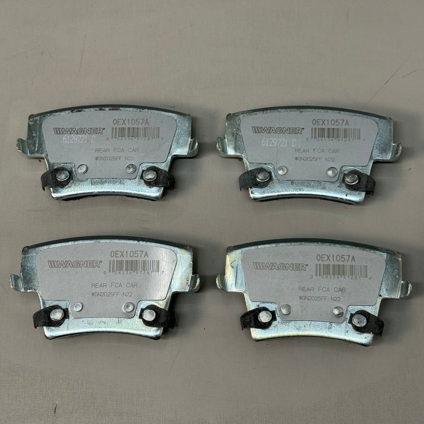 WAGNER OEx Ceramic Disc Brake Pad Set 5" x 2" Grey OEX1057A