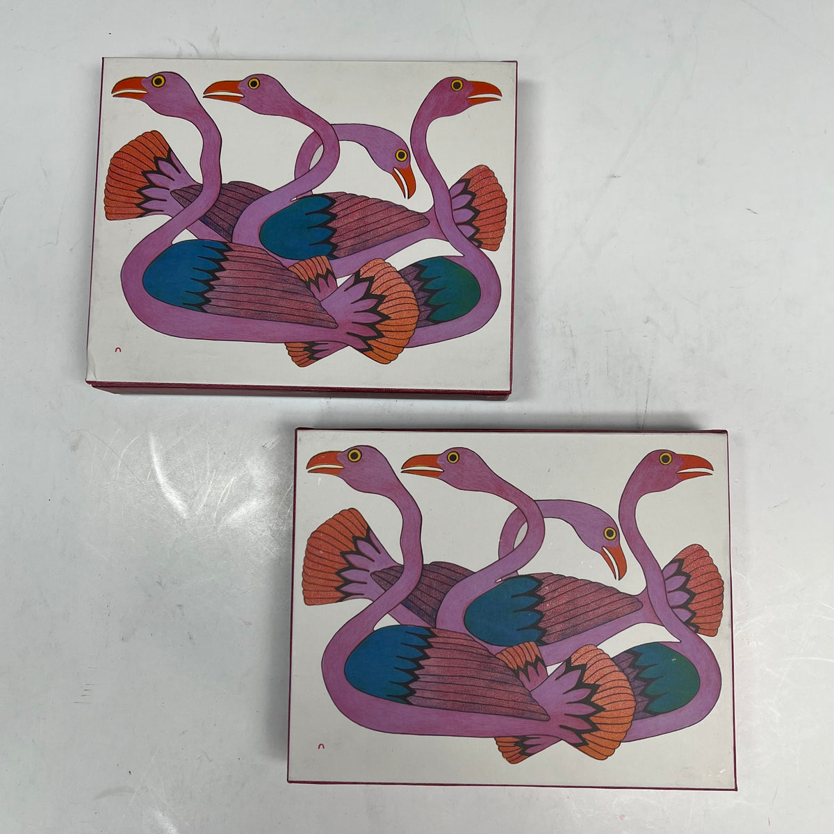 POMEGRANATE (2 PACK, 16 EACH) Inuit Art Kinngait Notecards W/ Envelope  4x5"