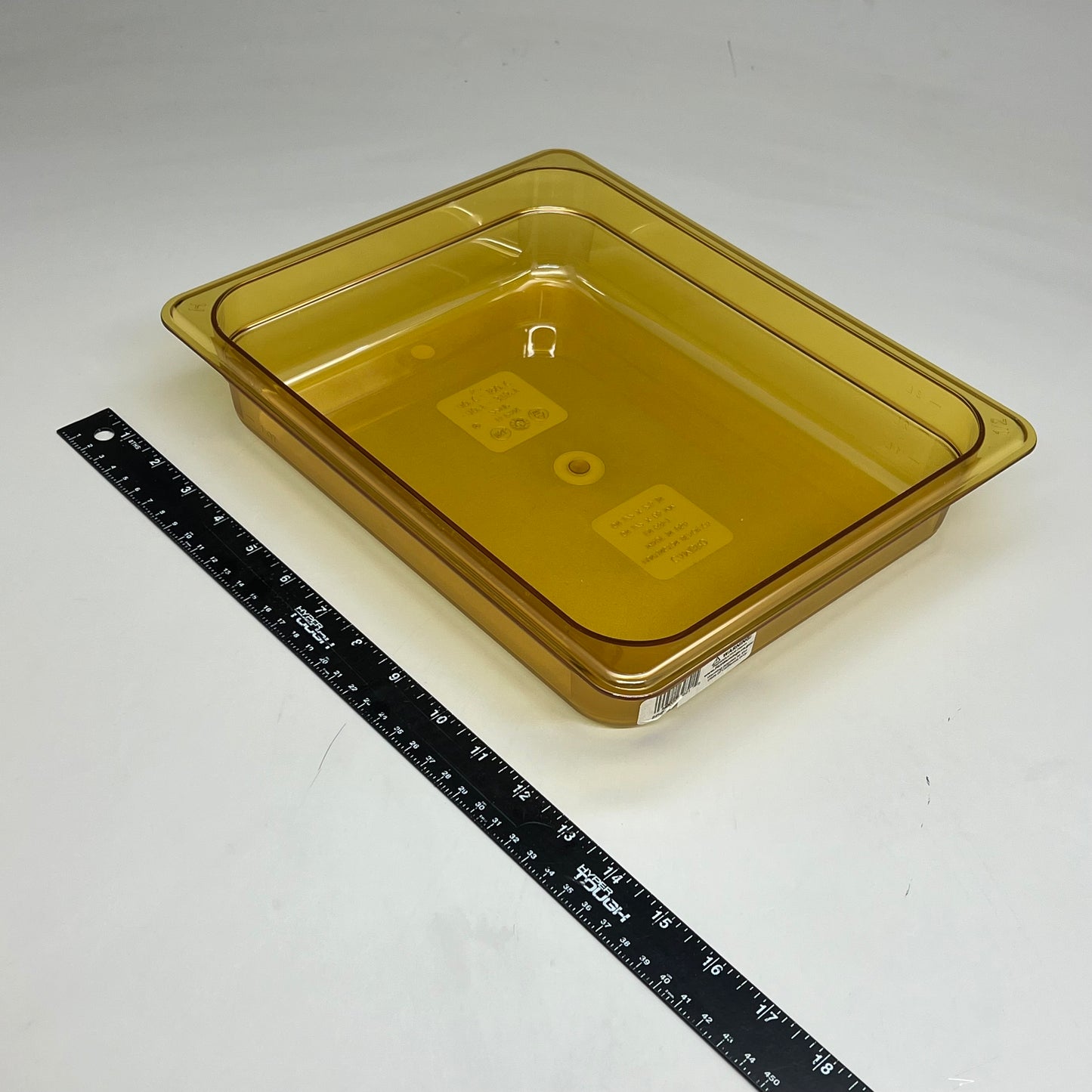 CAMBRO (6 PK) Amber High Heat Plastic Food Pan Half Size 12"x10"x2" 4QT 22HP150