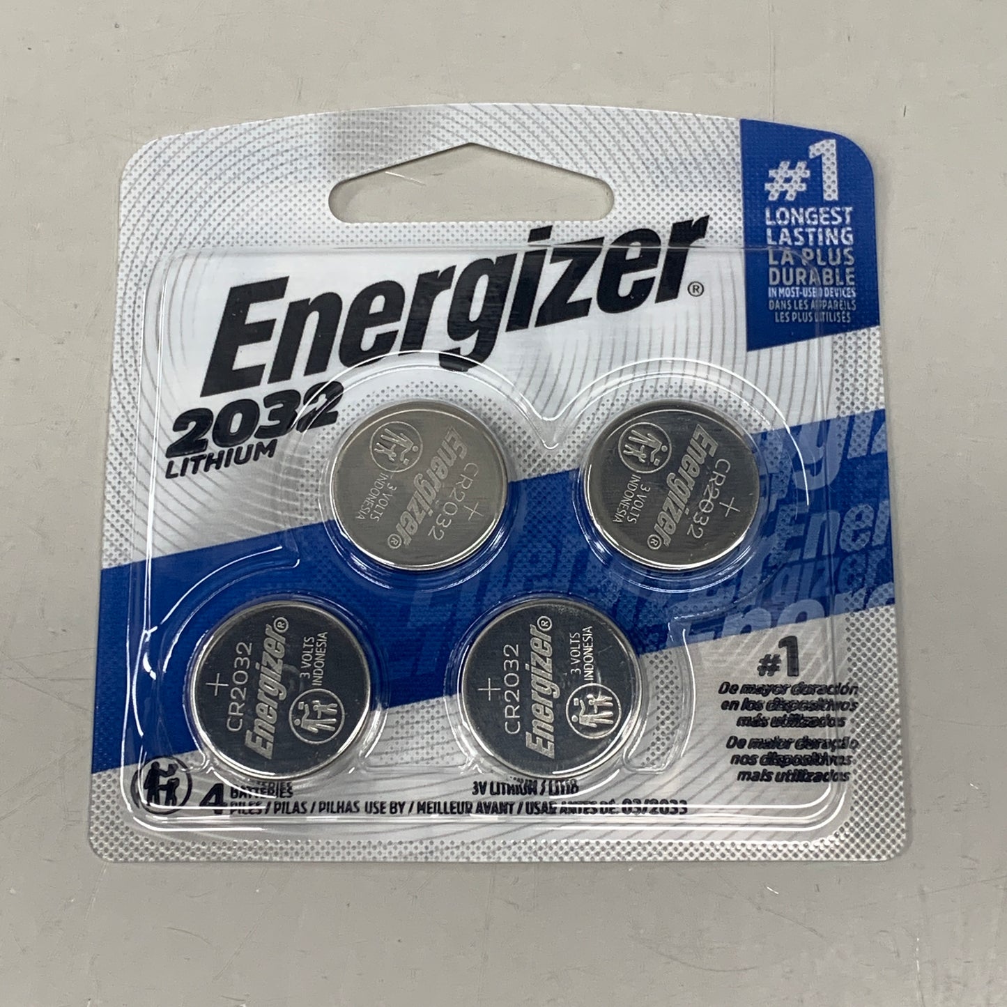 ENERGIZER (2 PACK, 8 Total Batteries) 2032 Lithium Coin Battery for Key FOB 851179