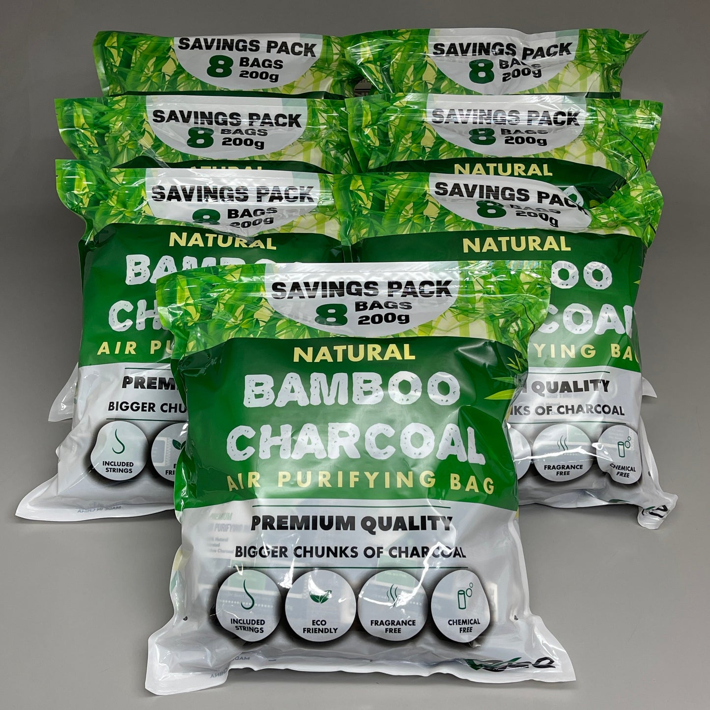 ZA@ VZEE (35 PACK / 280 Total Bags) Bamboo Charcoal Air-Purifying Bag Odor-Eliminator H