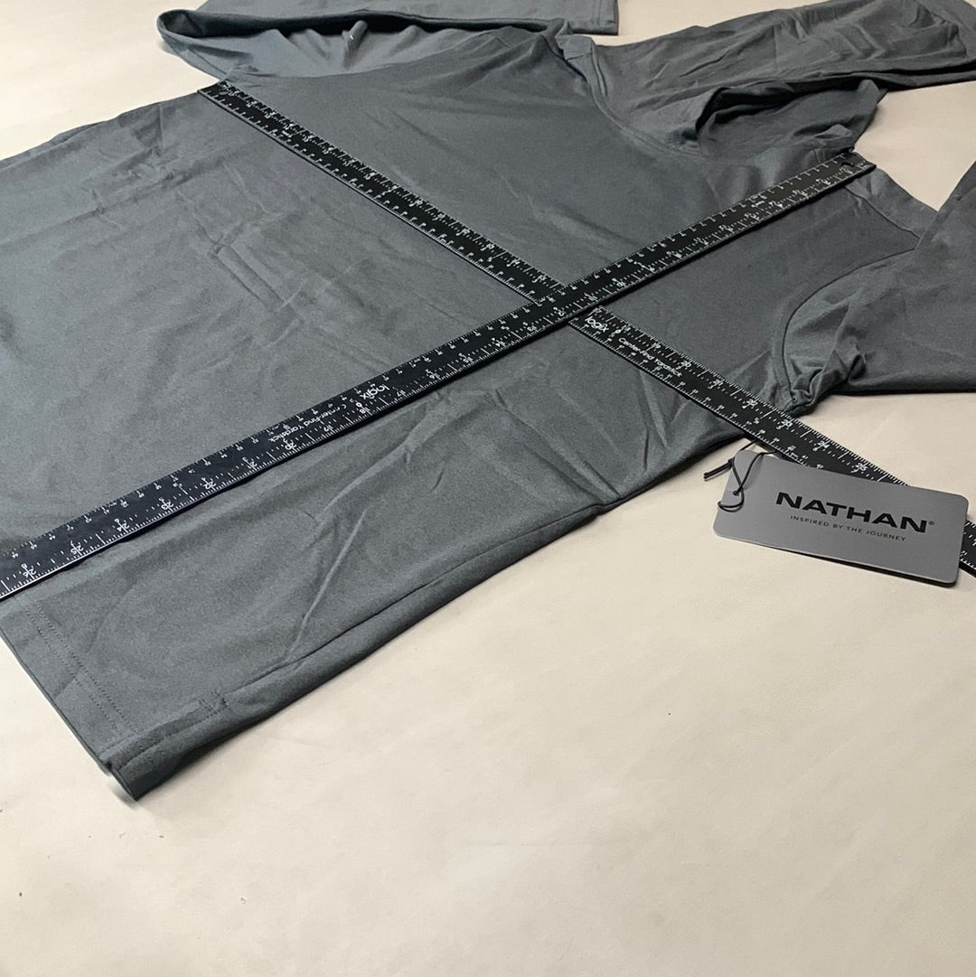NATHAN 365 Hooded Long Sleeve Shirt Women's Sz L Dark Charcoal NS50080-80078-L (New)