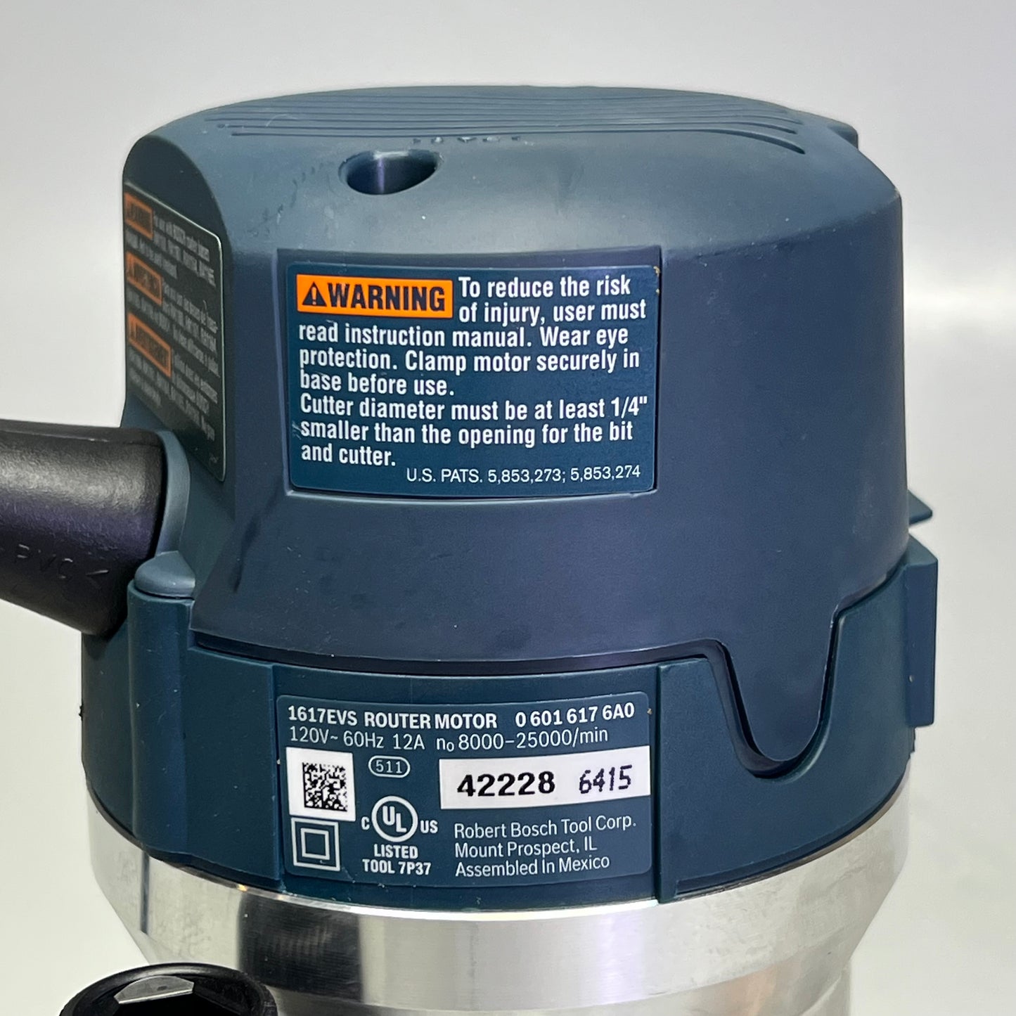 BOSCH Router Combo Pack W/ Hard Case 12 Amp 2-1/4 Horse Power 1617EVSPK