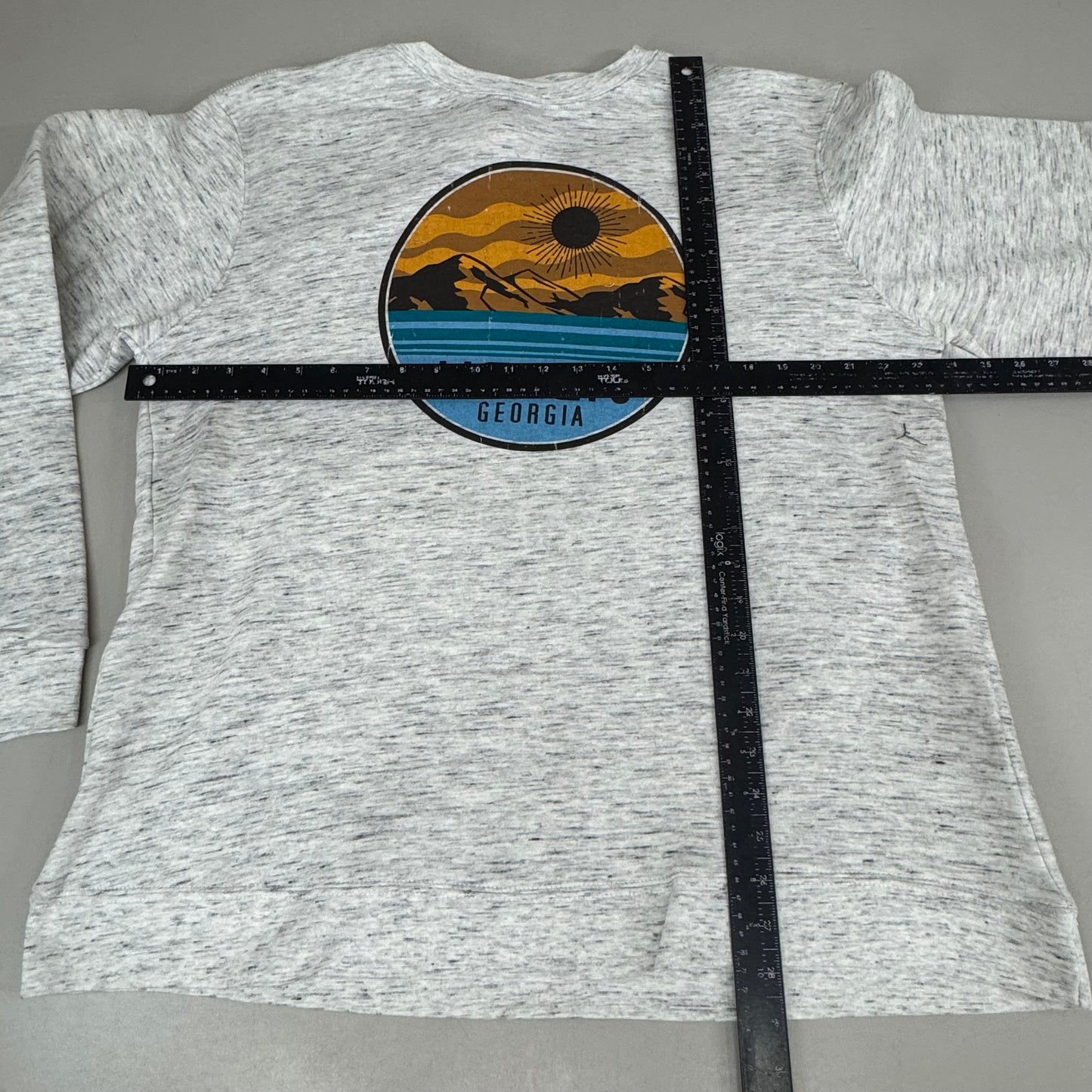 LONEROCK Helen Georgia Crew Sweatshirt Sz 2X-Large Grey/White