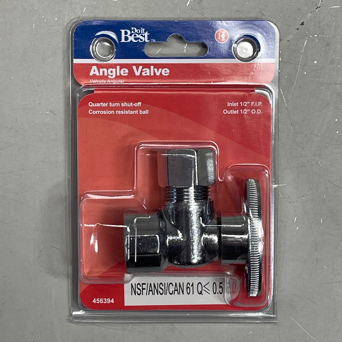 DO IT BEST (6 PACK) Quarter Turn Angle Valve 1/2" FIP x 1/2" OD 456394 DIB51-1PCLF