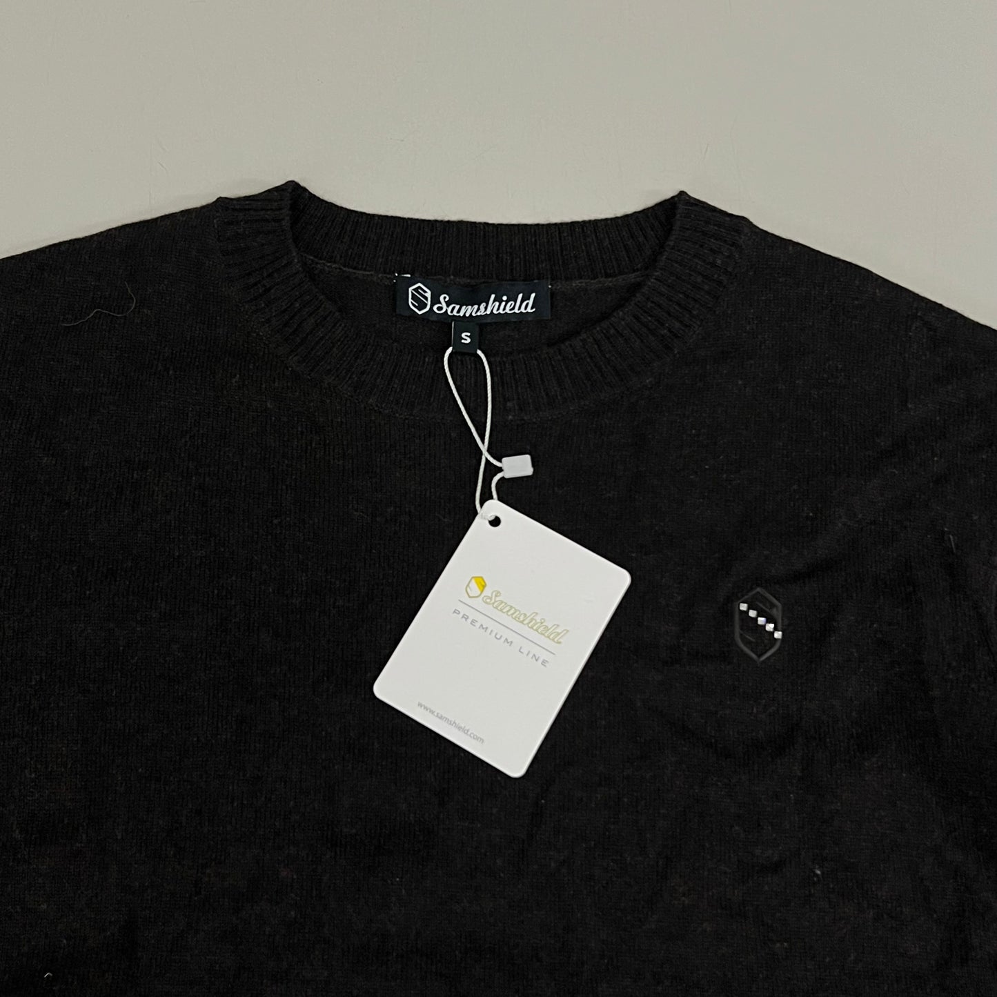 SAMSHIELD Candice Equestrian Wool Sweater Women's Sz S Black