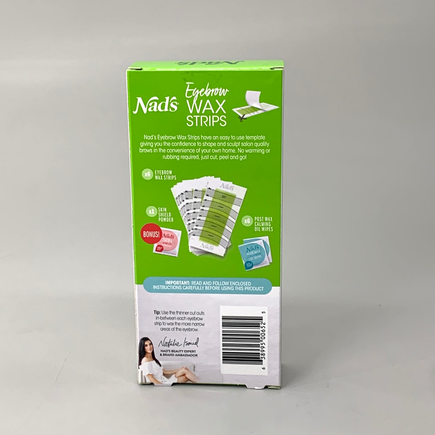 NADS 3 PK Eyebrow Wax Strips 6 Strips 6525EN06