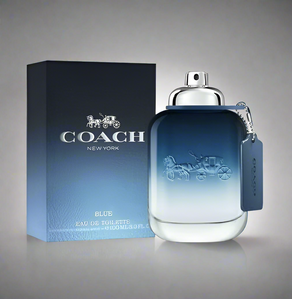 COACH Men's Cologne Blue Eau De Toilette Lime & Absinthe Oils Top Notes 3.3 oz
