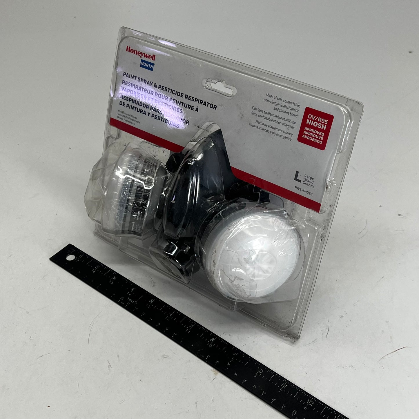 HONEYWELL NORTH Paint Spray & Pesticide Respirator R95 Sz L RWS-54028 (As-is)