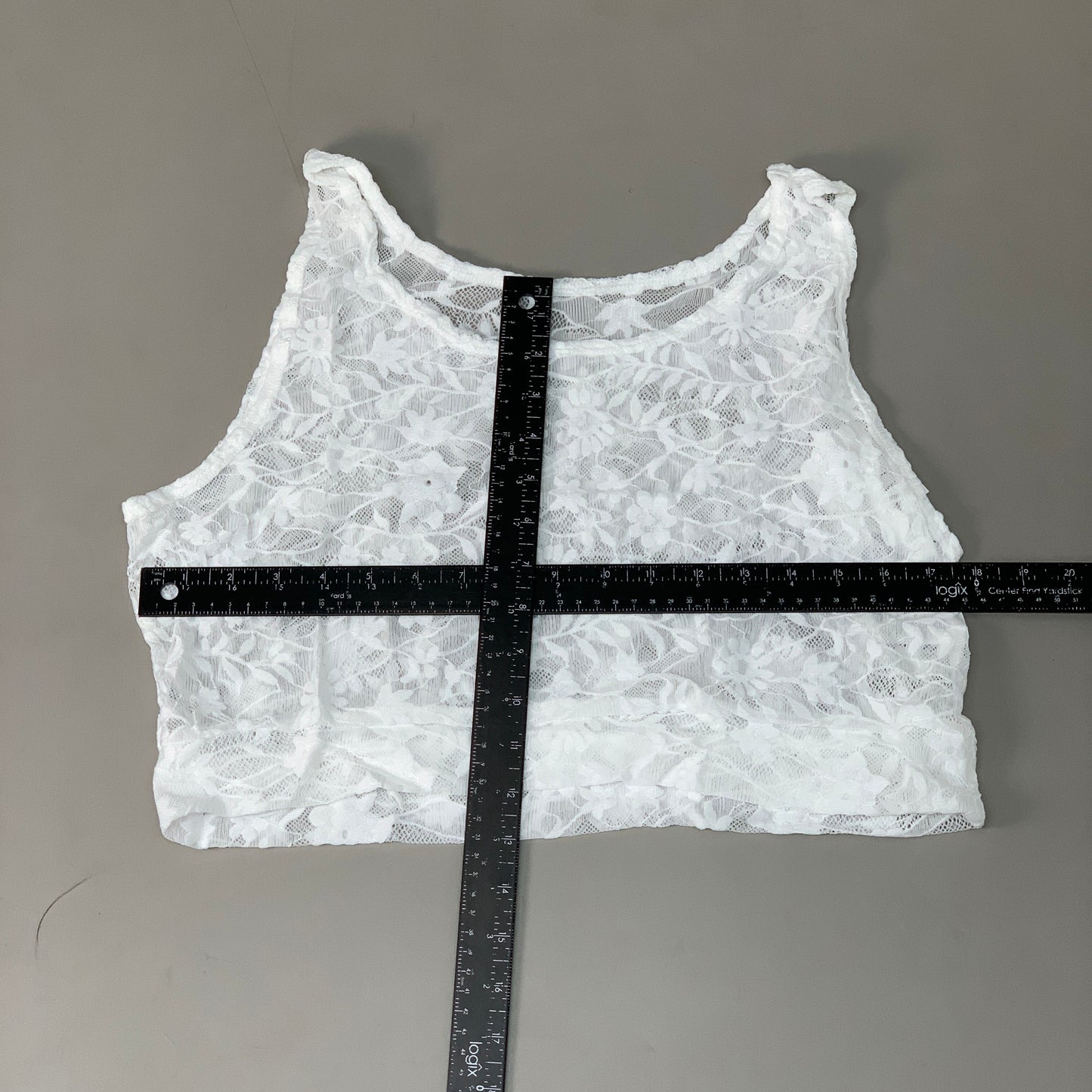 HALFTEE Full Lace Tank Nylon & Spandex Blend Floral White XL (23)