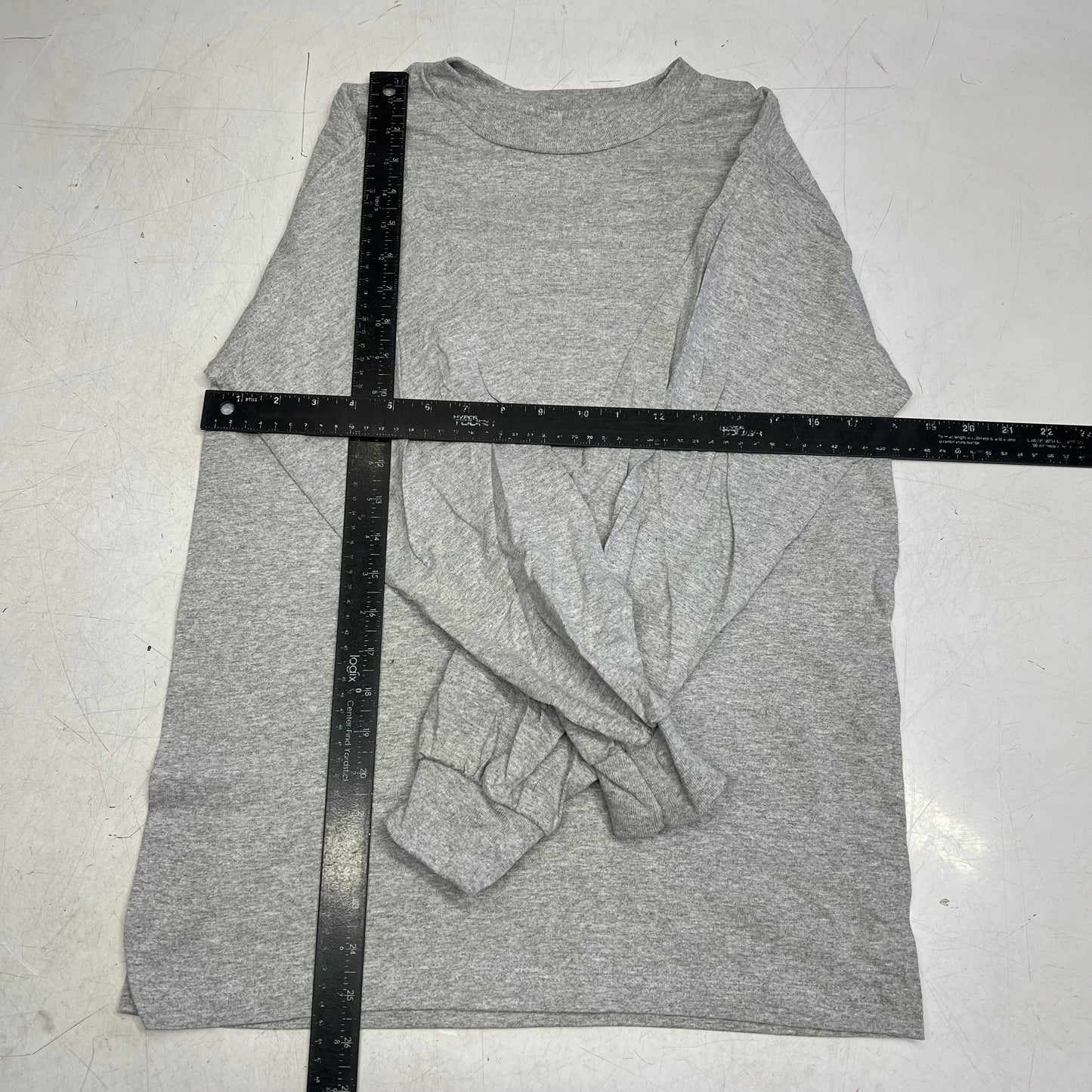 ZA@ AMERICAN APPAREL (12 PACK) Heavyweight Cotton Long Sleeve Tee Unisex Sz S Grey 1304