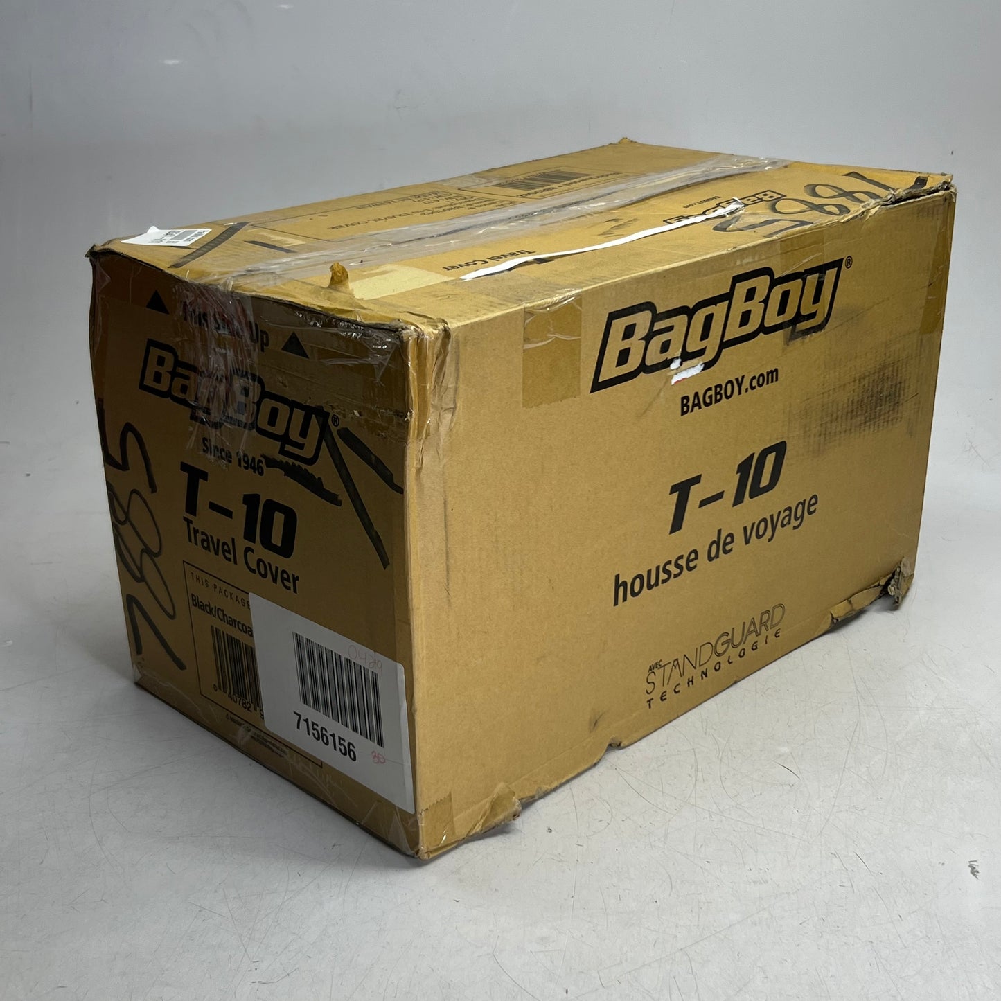 BAGBOY Golf T-10 Travel Cover 11"L x 10"W x 20"H Black/Charcoal BB97042