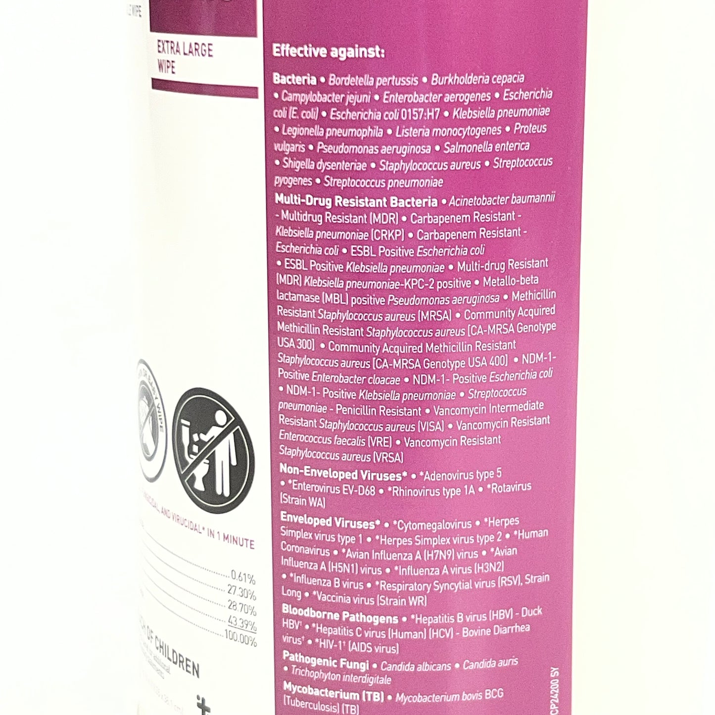 PDI (6 PACK, 70 WPES EACH) Prime Sani-cloth Germicidal Disposable Wipes Sz Extra Large BB 09/26