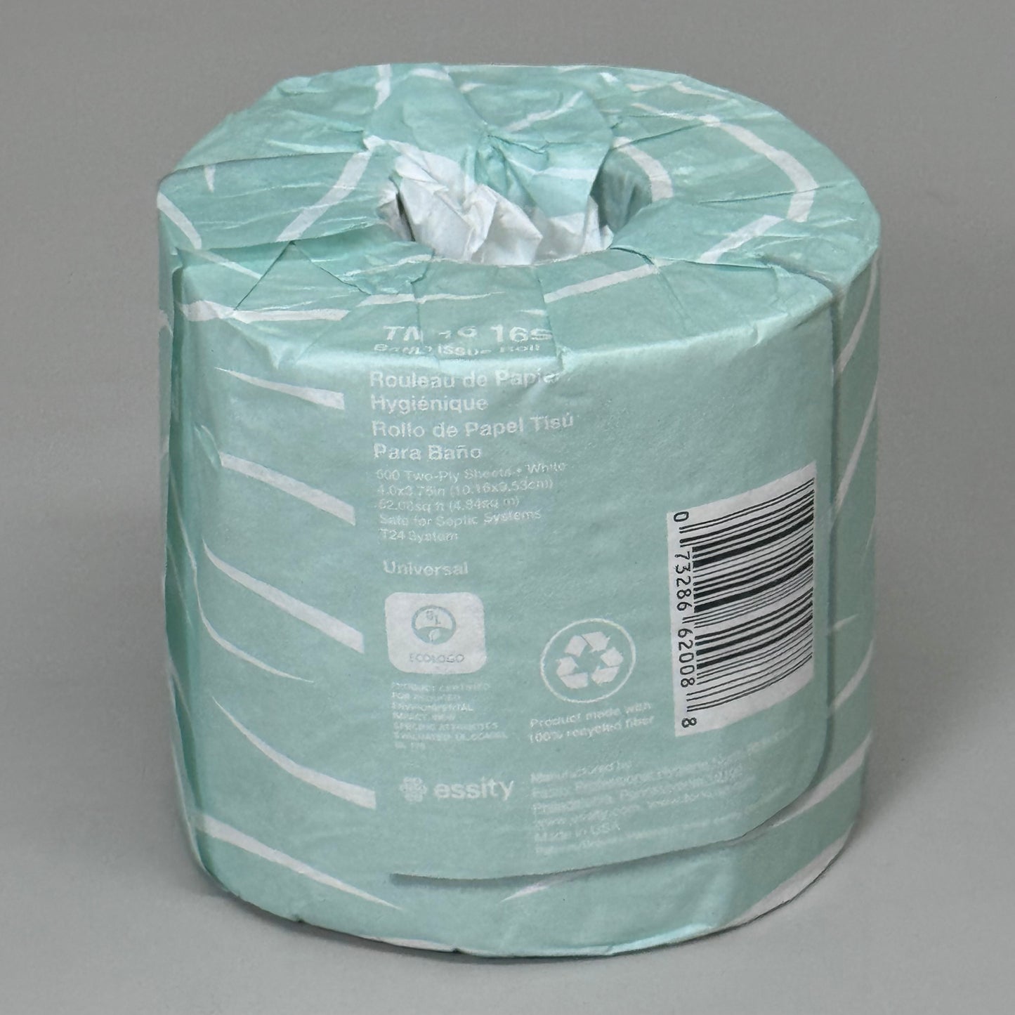 ZA@ TORK(96 ROLLS)Absorbent Bath Tissue Roll 2-Ply White 500 Sheets Per Roll TM1616S (The Box Is Damaged)