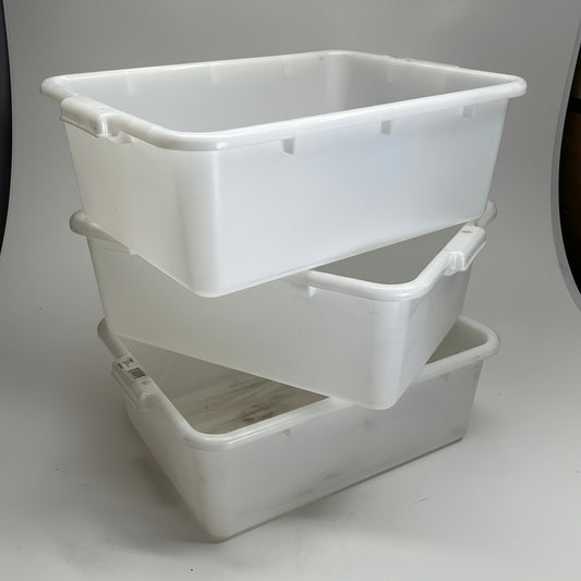 ZA@ WINCO (3 PACK) Dish Box Standard Weight Polypropylene 7" White  PL-7W