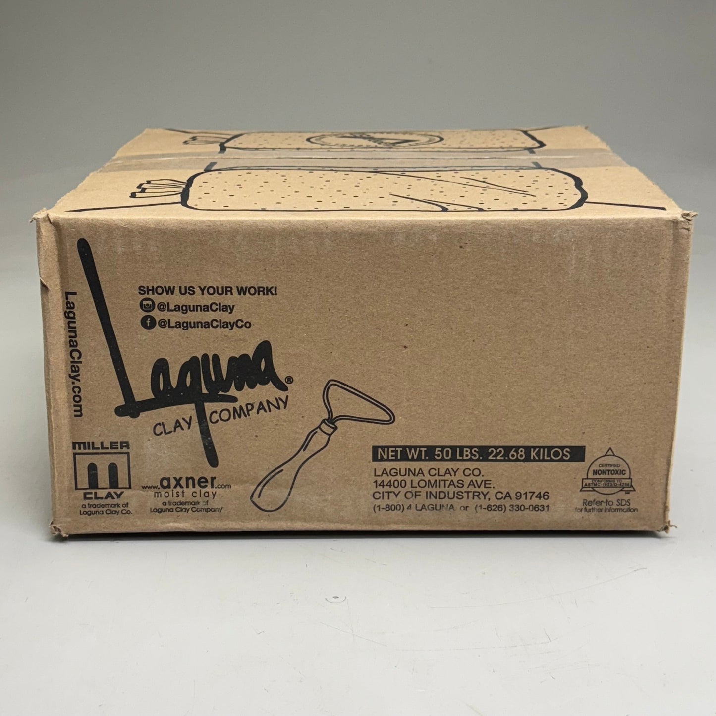 ZA@ LAGUNA (2 PACK) Brown Clay Sz 11" H x 5.5" W x 5.5" L, Brown A