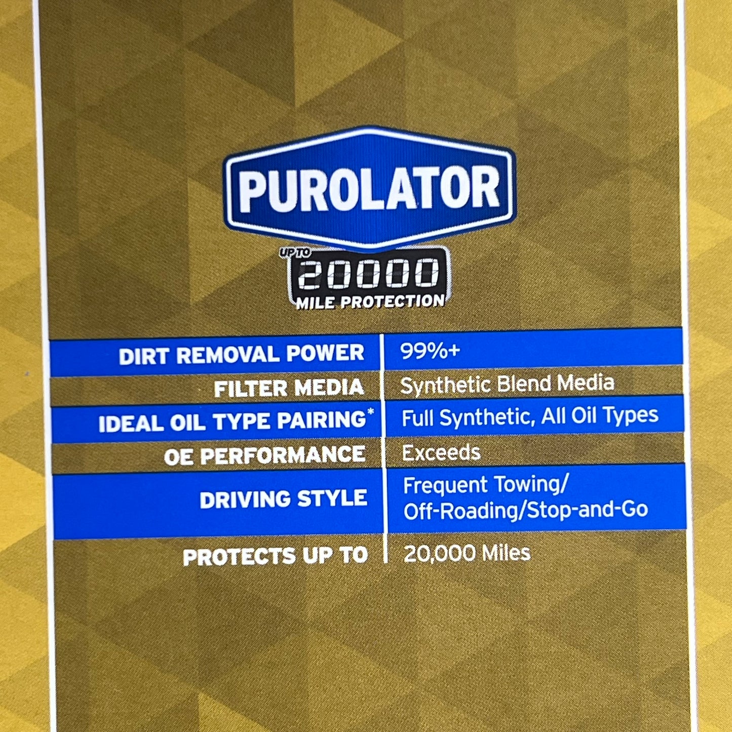 PUROLATOR Advanced Filtration Technology 20K Oil Filter Maximum Protection LX11955