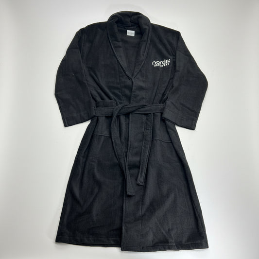 NORDIK RECOVERY Retreat Robe Ultra Plush Terry One Size Black BR-BL-1FA