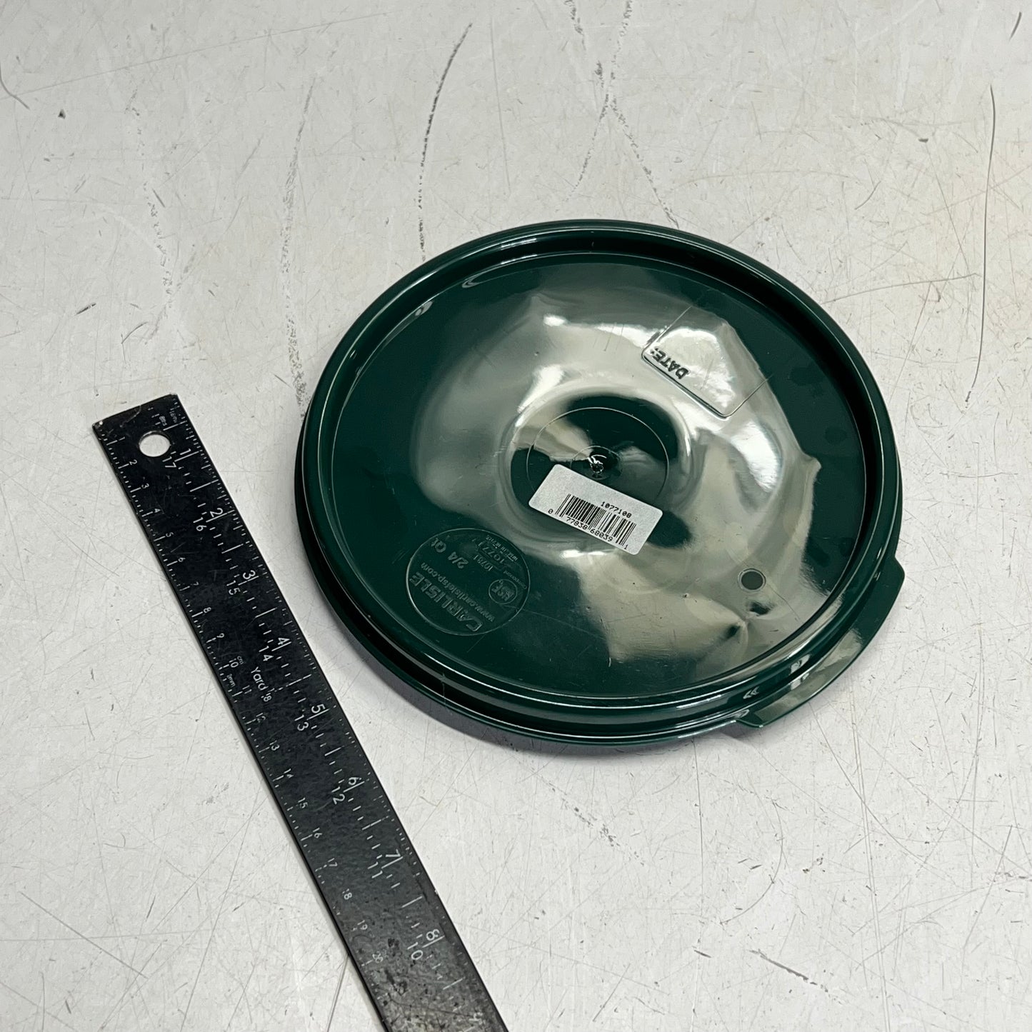 ZA@ CARLISLE (12 PACK) Food Storage Lid Fits 2 & 4 qt Round Forest Green 1077108