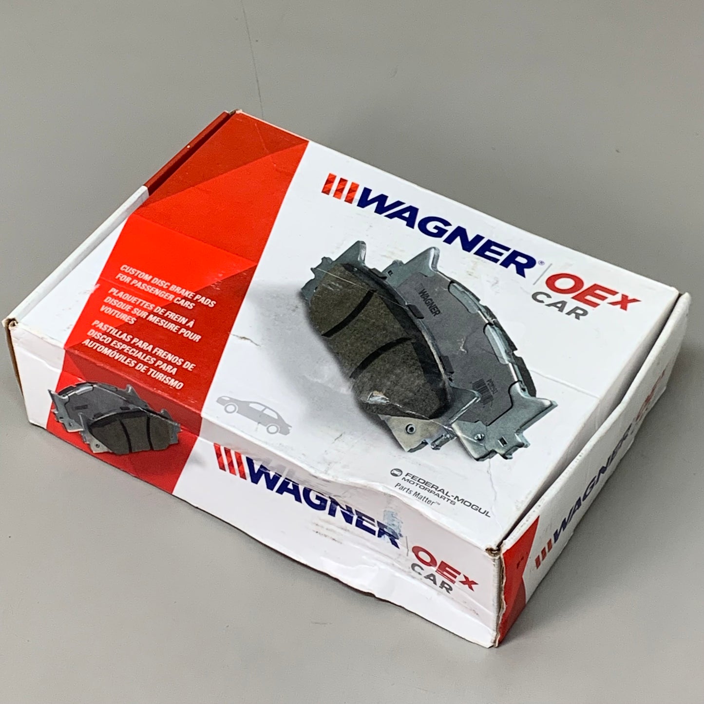 WAGNER OEx Ceramic Disc Brake Pad Set 7" x 3" Grey OEX1721