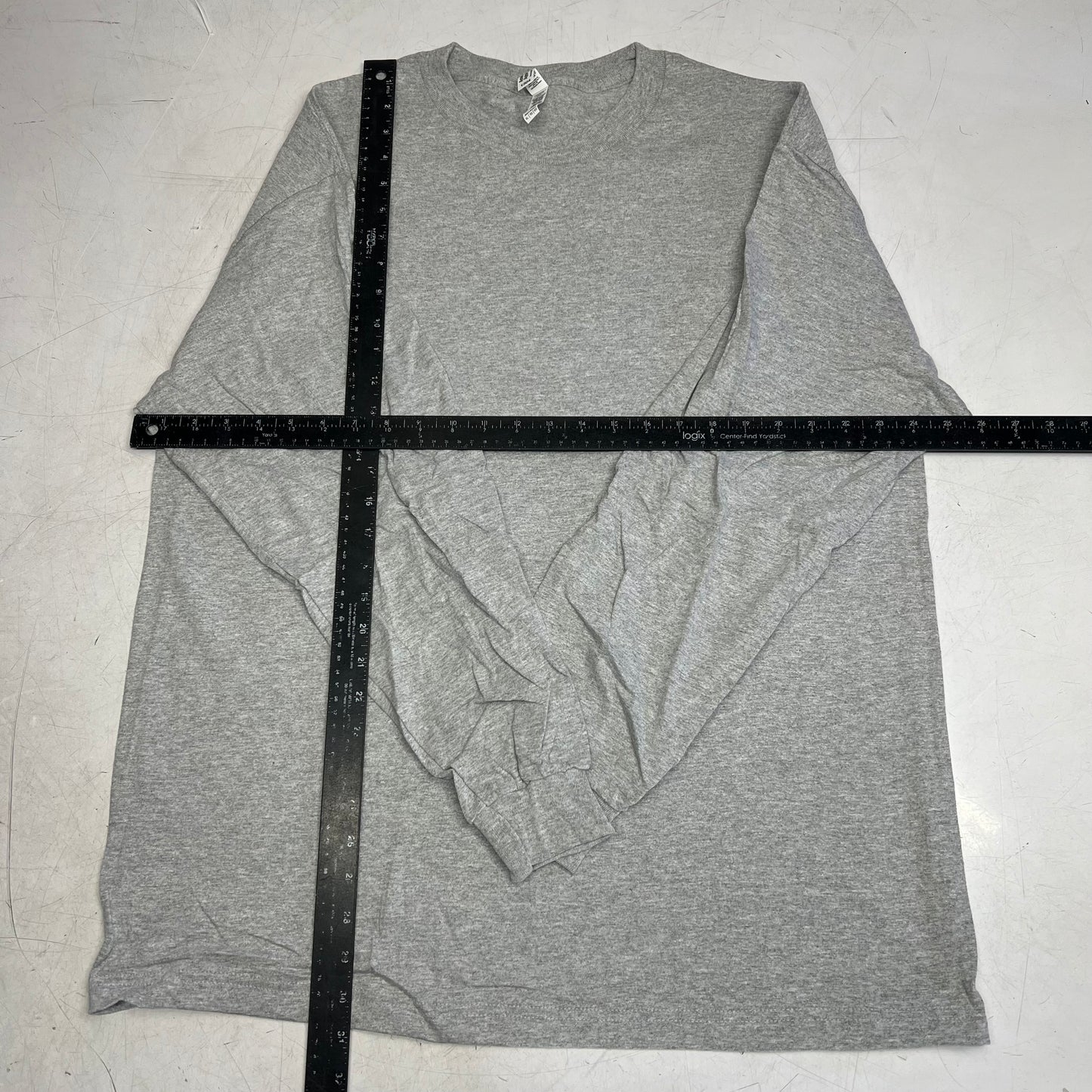 ZA@ AMERICAN APPAREL (12 PACK) Heavyweight Cotton Long Sleeve Tee Unisex Sz XL Grey 1304
